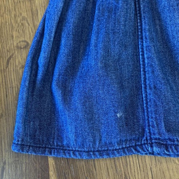 BABY GAP Girls Chambray Dress 3 3T Denim Toddler Girl Drop Waist Comfy Jean - Picture 3 of 4